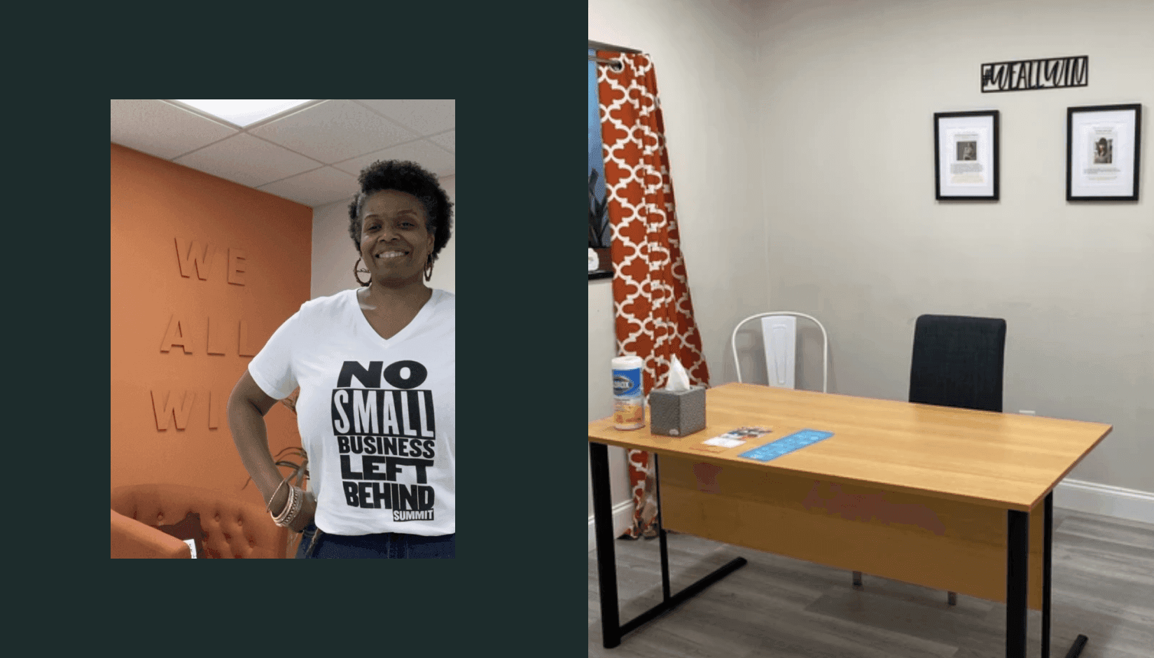 Event at Her Power Space - woman forward man welcoming coworking space