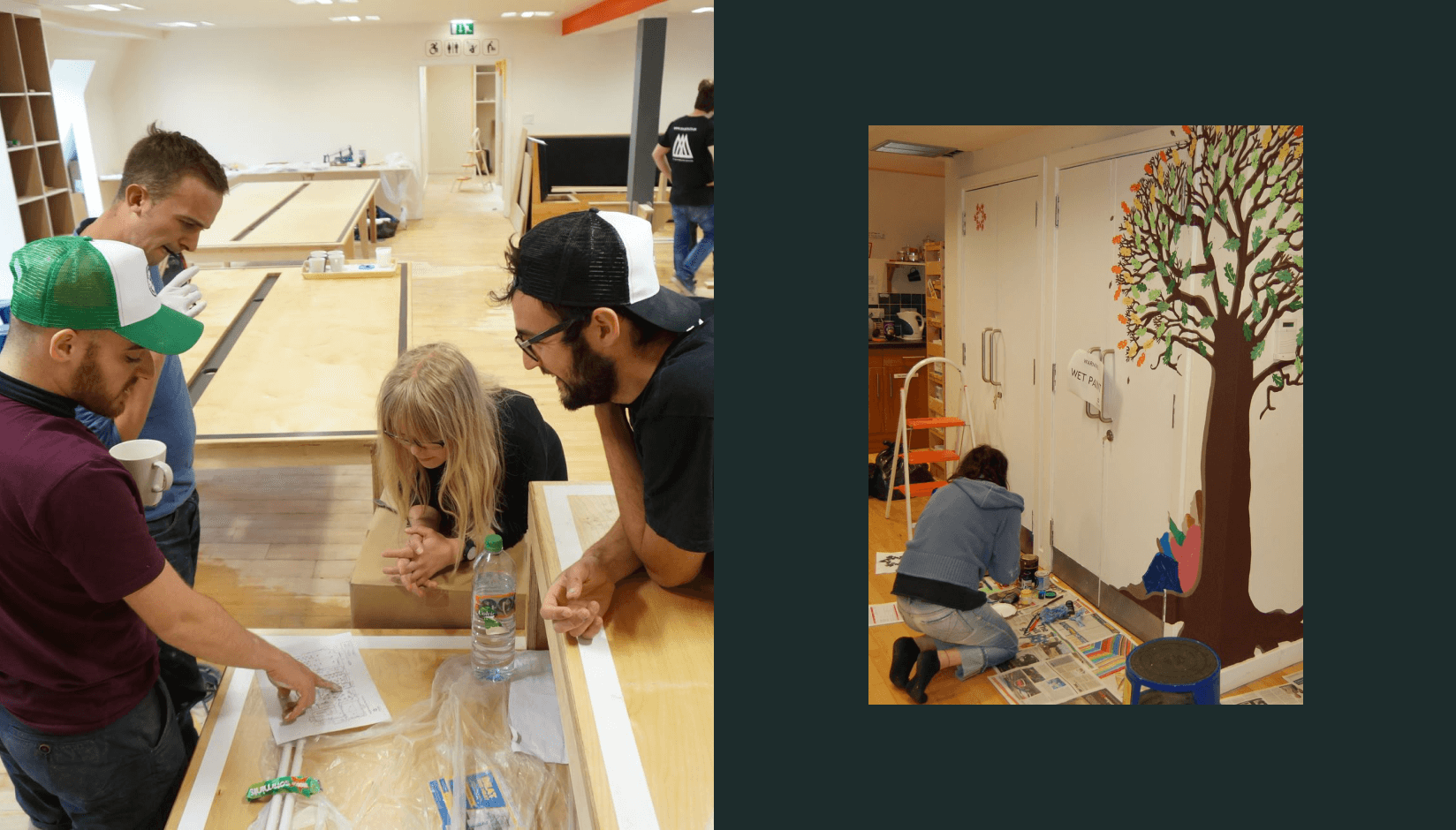 The Melting Pot team designing coworking space interior