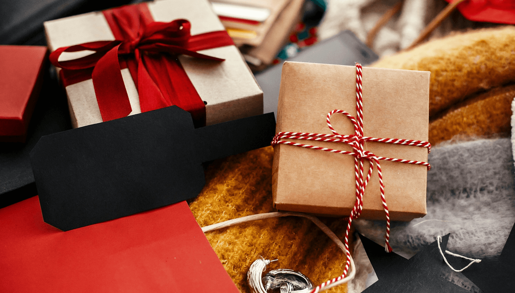 Gifts exchange during coworking Christmas event 