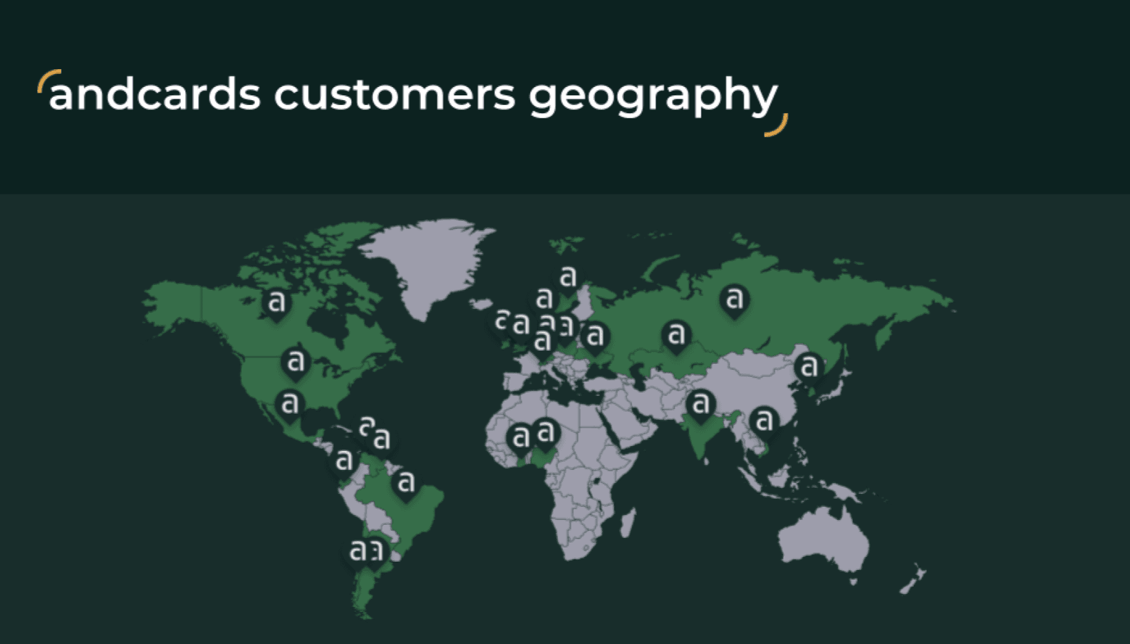 world map showing countries where coworking spaces use Spacebring workspace management software 