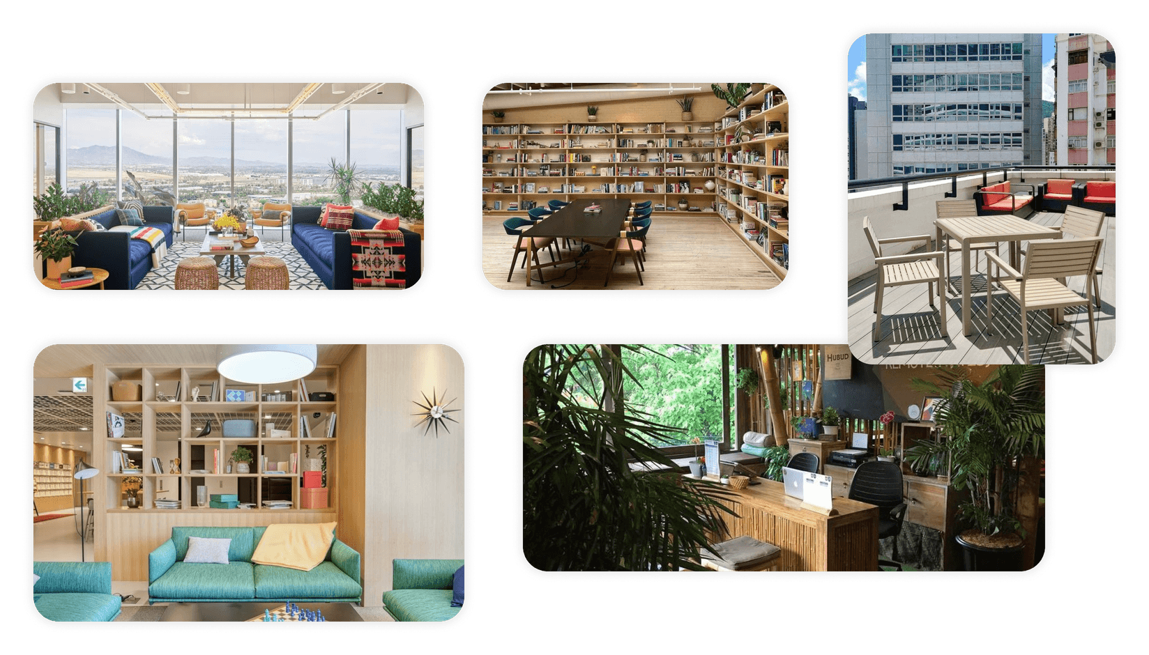 Different types of rooms in coworking spaces 
