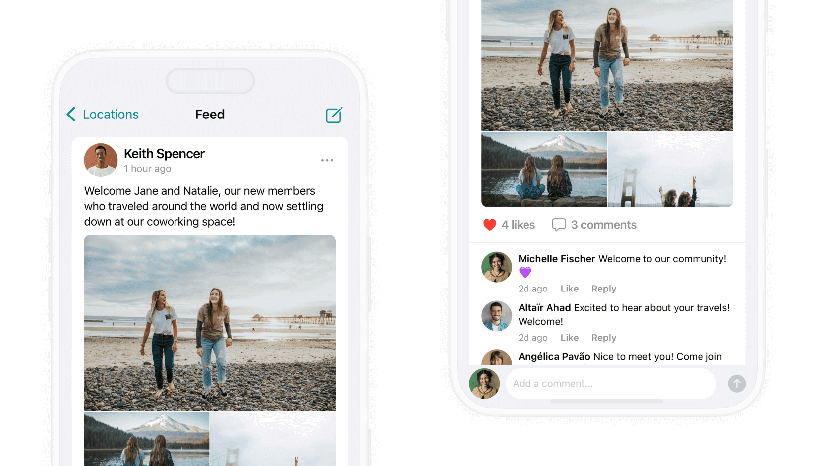 Spacebring newsfeed & communication tool for coworking spaces