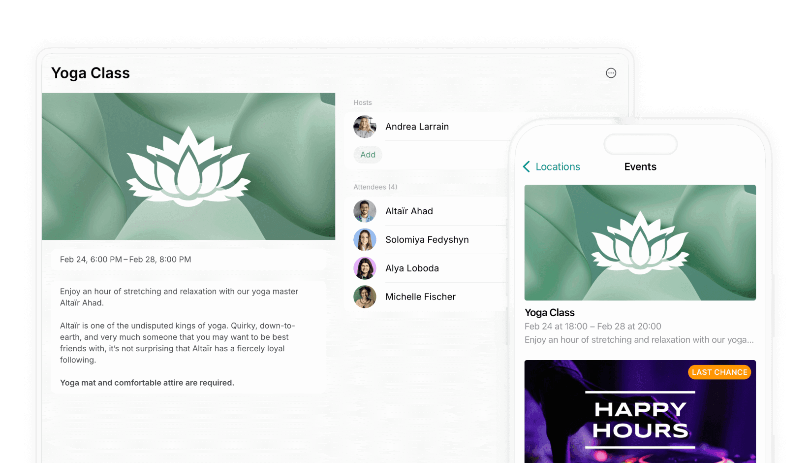 Spacebring coworking space app main interface