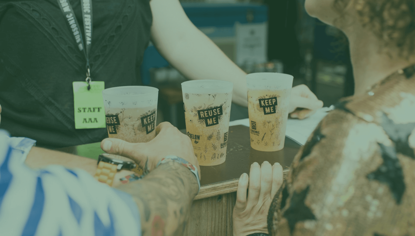 Reusable mugs at a coworking space