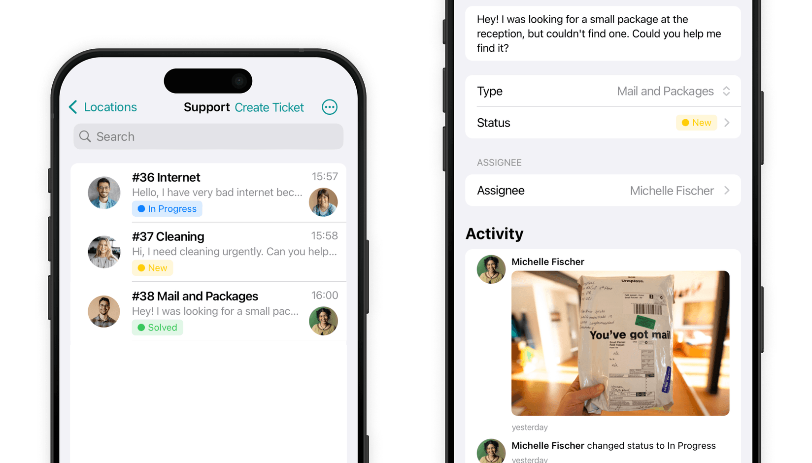 Member support system on Spacebring coworking space managemnt app