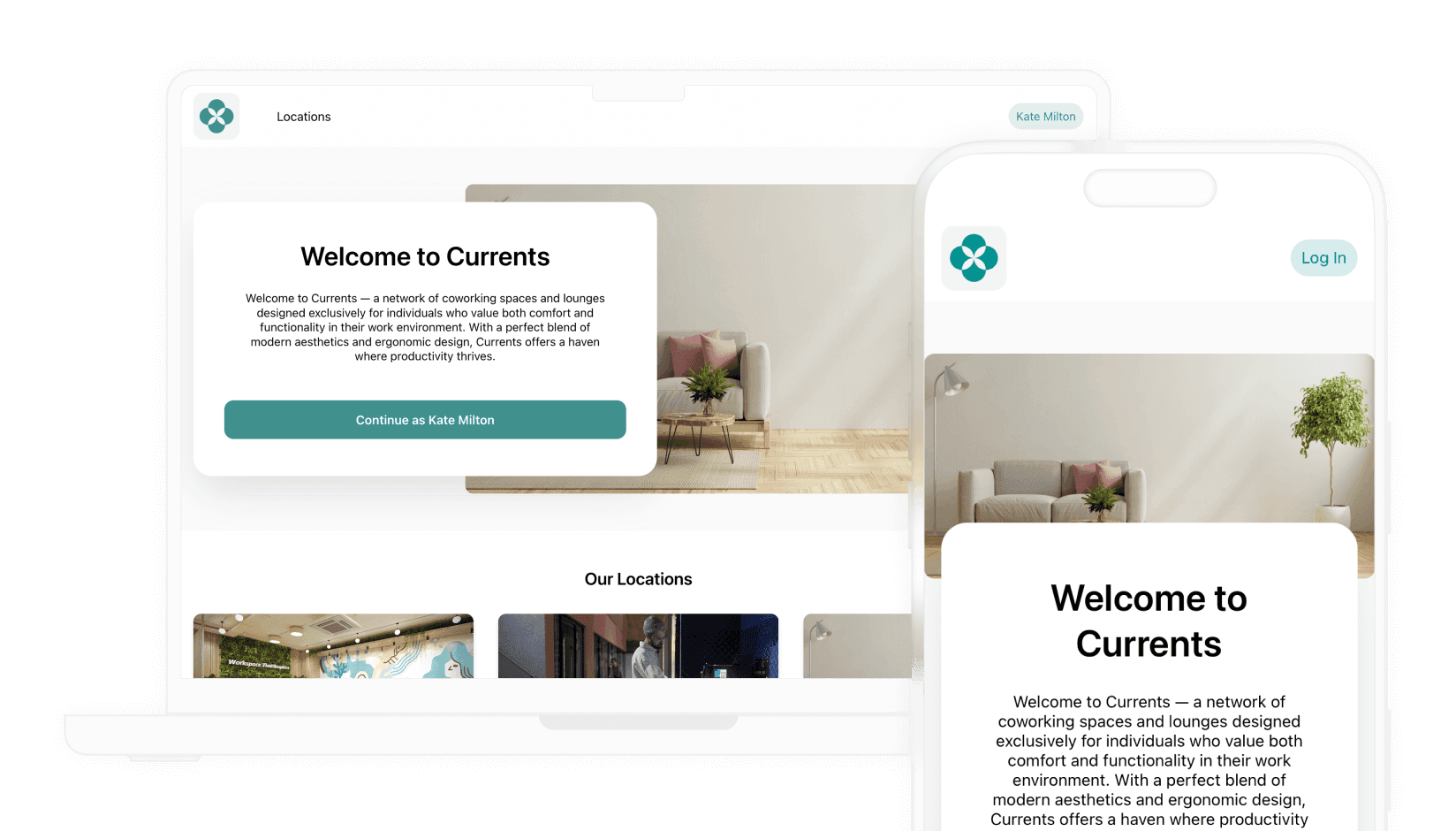 Landing page on Spacebring coworking space software
