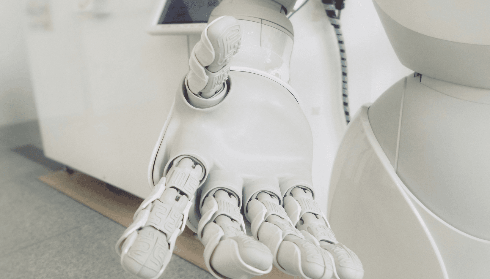 visitor management at a coworking space - robot hand