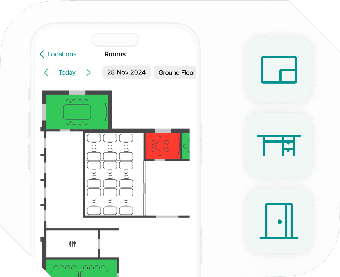 Visualize bookings with Spacebring floor plans