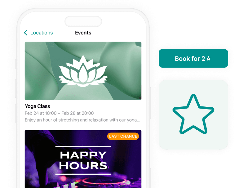 Payments & bookings at Spacebring mobile app