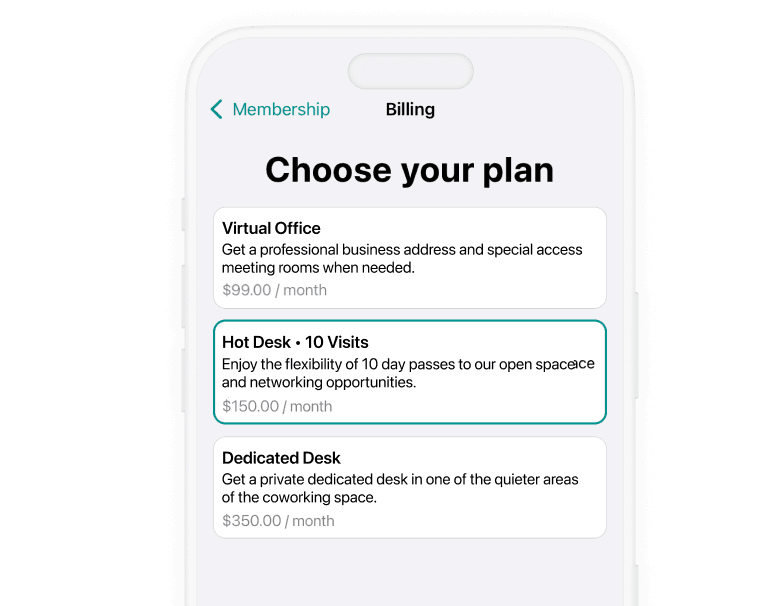 External users book coworking space services in Spacebring platform