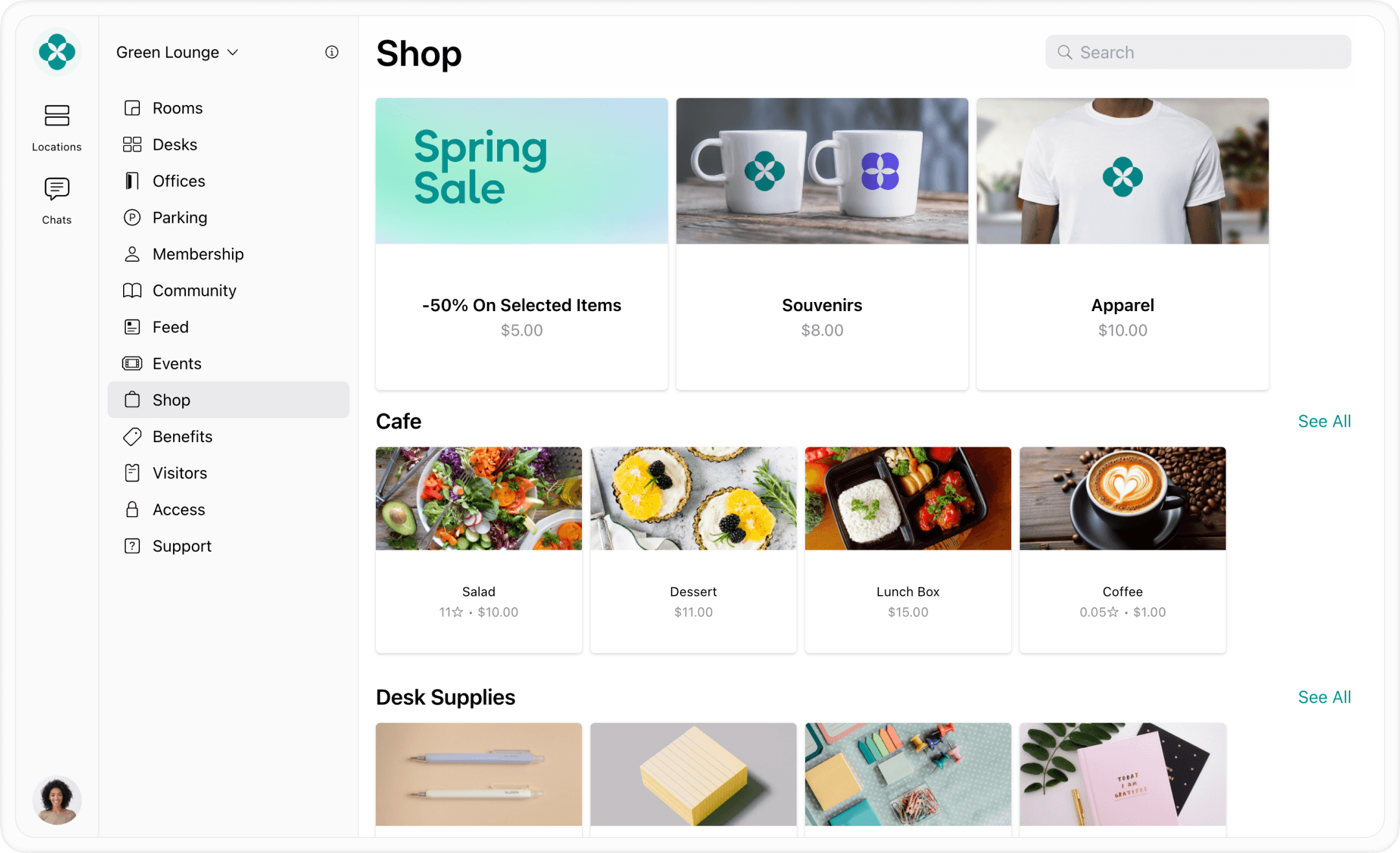 Shop at Spacebring coworking space management software
