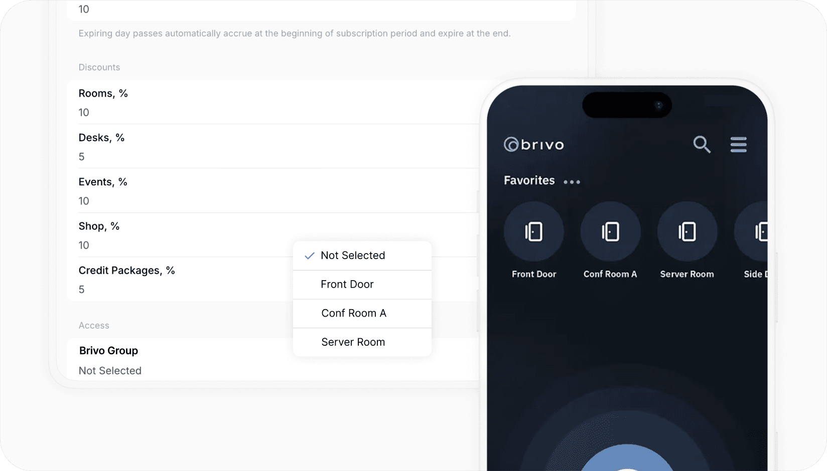 Spacebring - Brivo integration