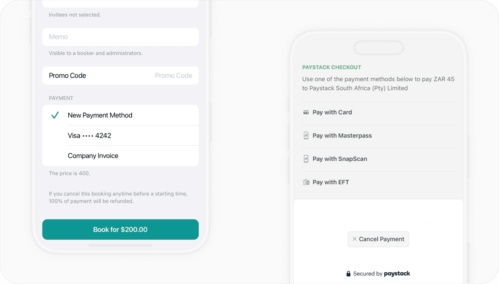 Spacebring - Paystack integration