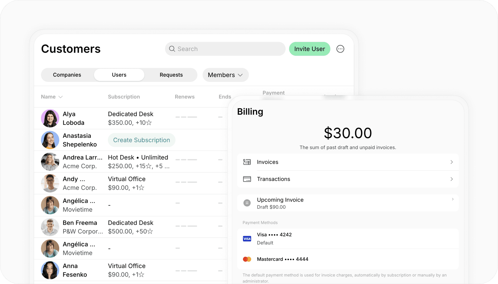Spacebring - Stripe integration