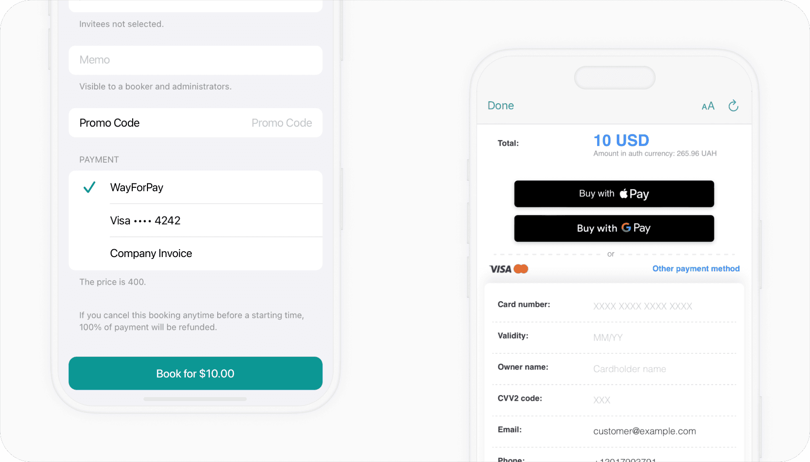 Spacebring - Wayforpay integration