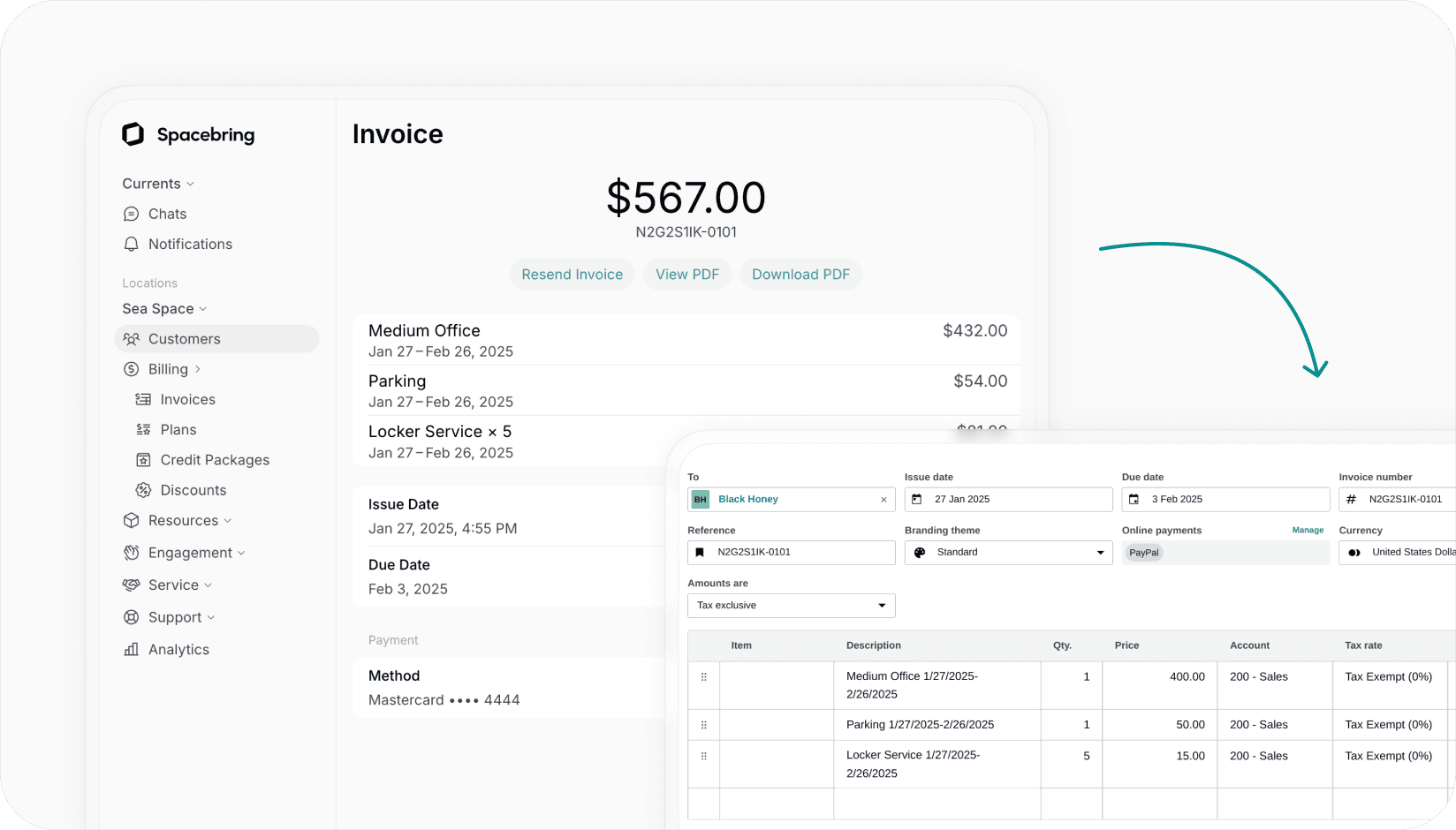 Spacebring - Xero integration