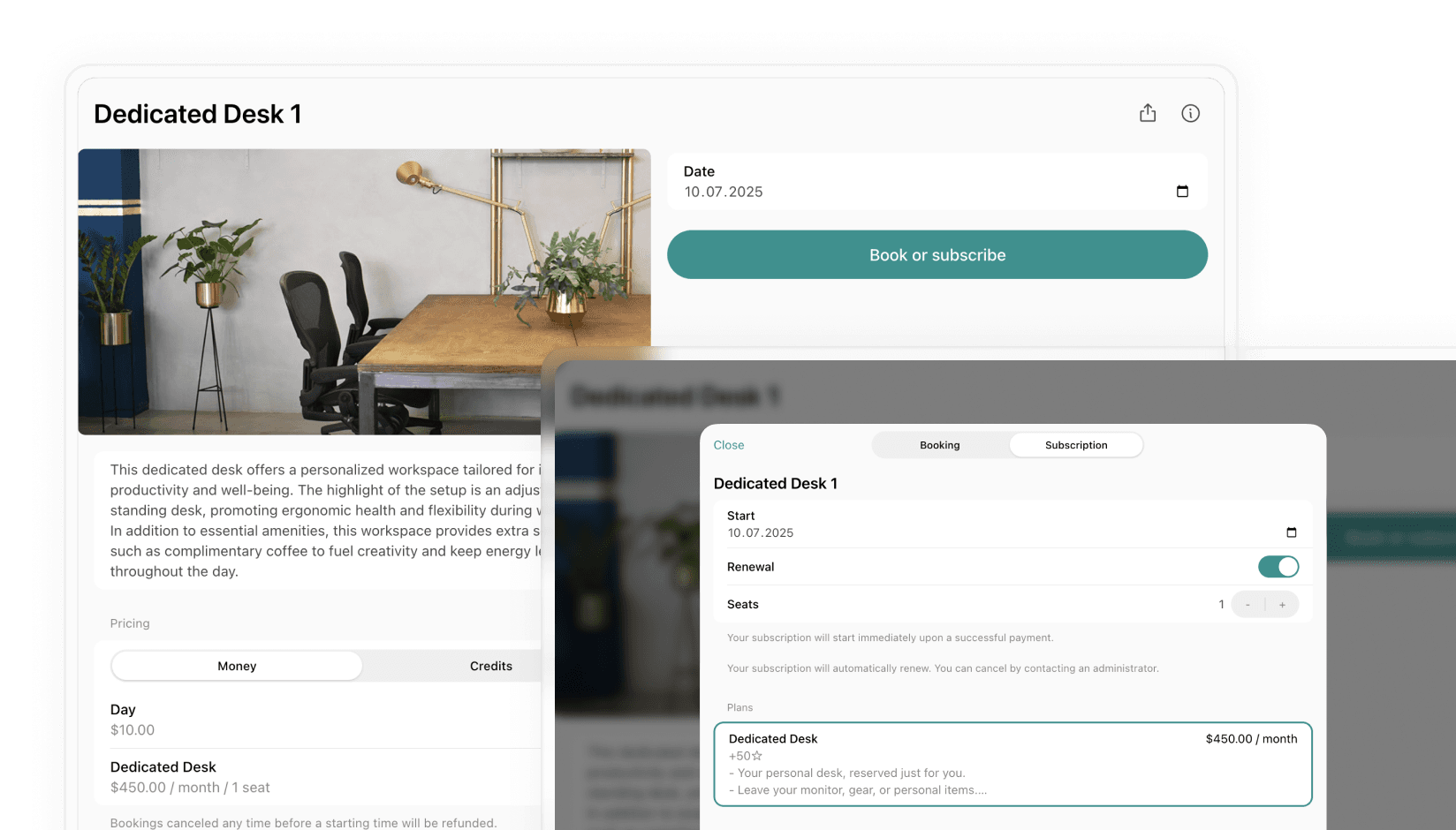 Automatic resource assignment with subscriptions