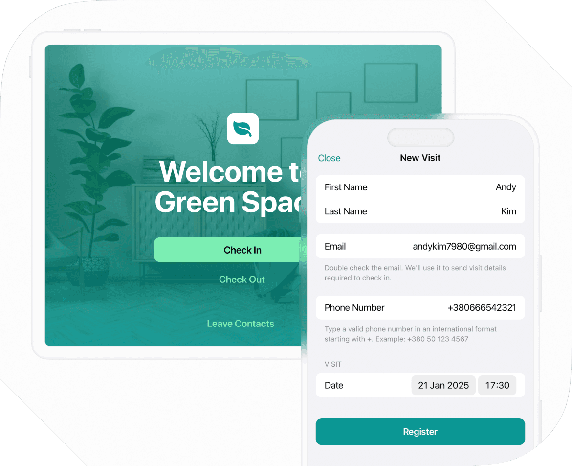 Visitor management for salon suites at Spacebring coworking spaces management platform