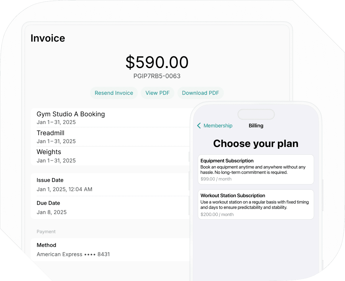 Payment processing in Spacebring micro-gyms management platform