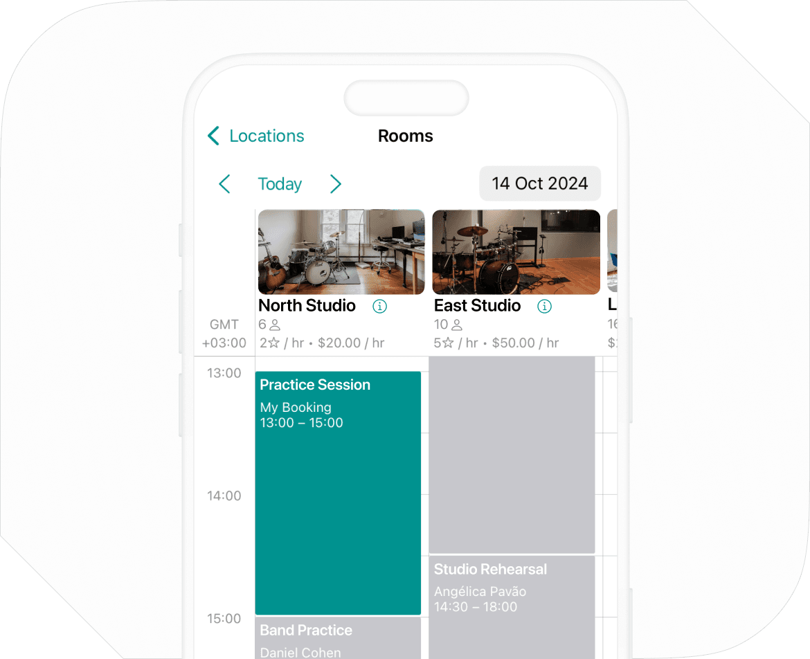 Booking software for music recording and podcast studios | Spacebring