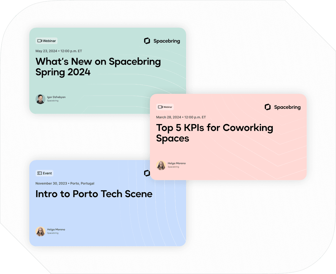 Educational webinars dedicated to your coworking space success