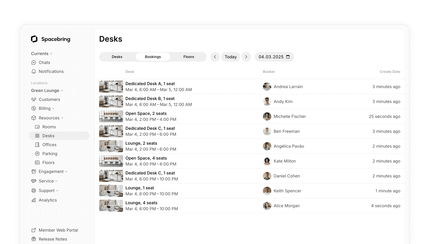 Spacebring desk booking software