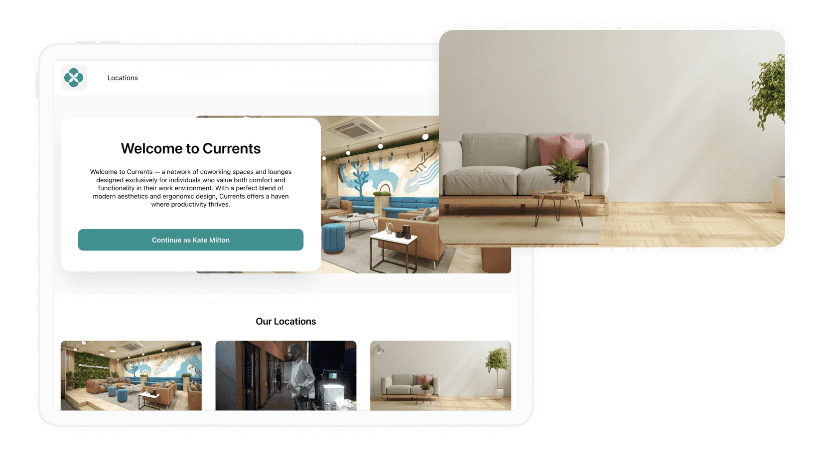 No-code landing page for coworking spaces developed by Spacebring