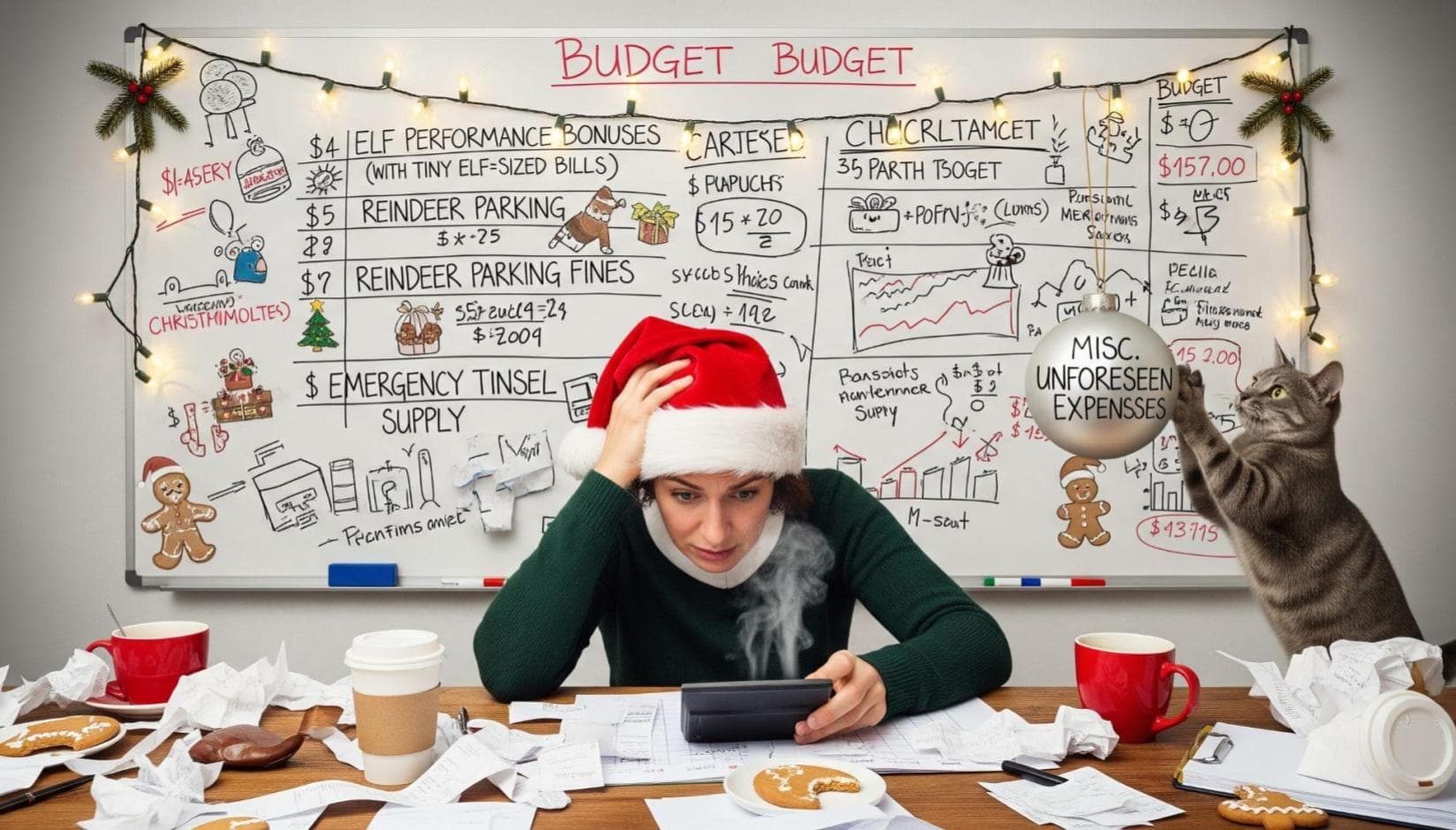 coworking Christmas party - calculating the budget