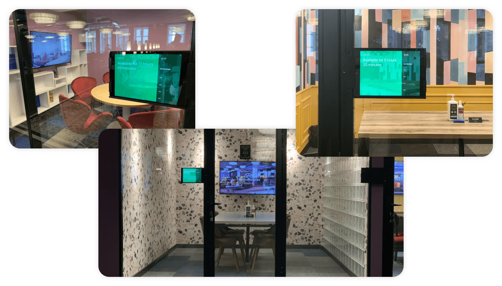 coworking space design - meeting room display