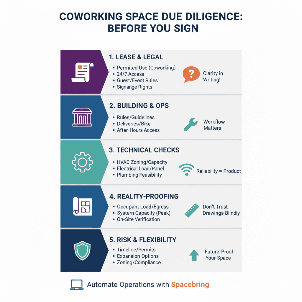 Coworking space lease checklist