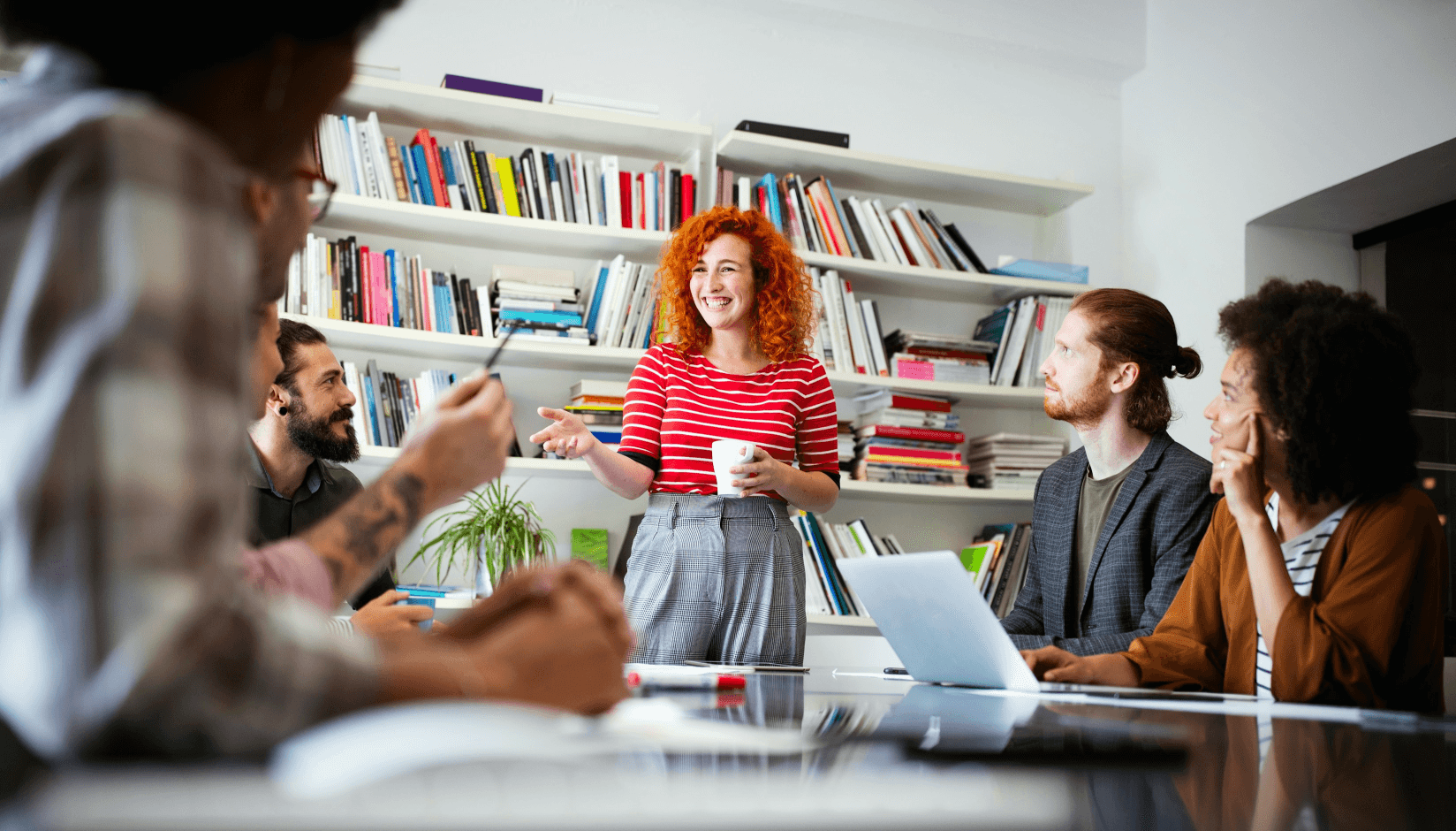 Digital marketers at a coworking space