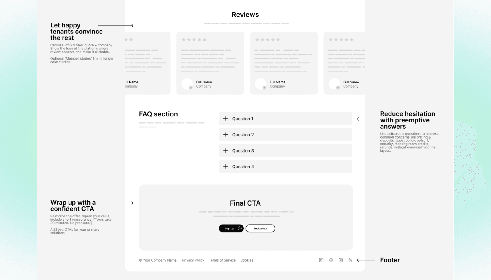 Coworking business website template