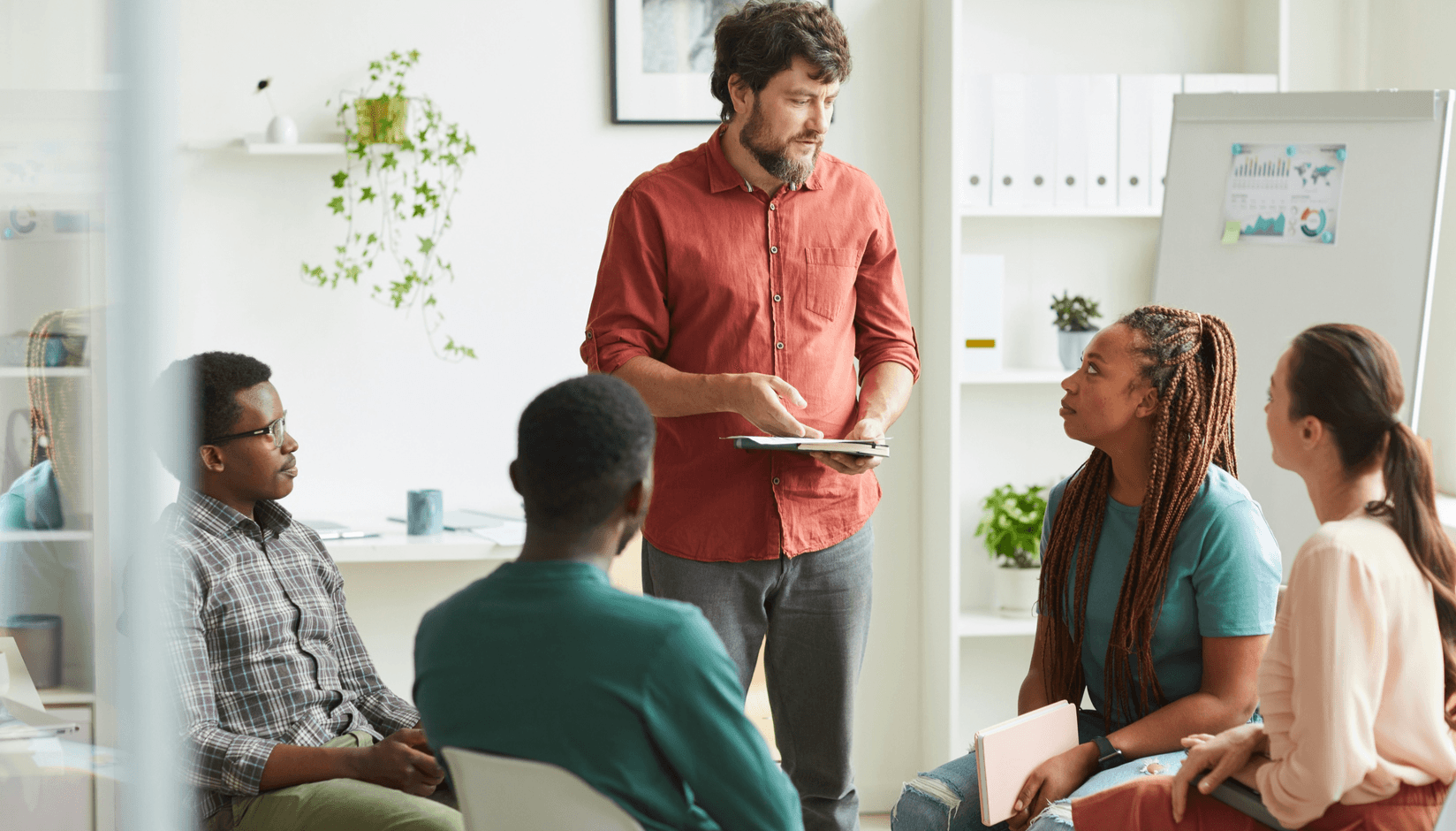 coworking space manager organizing event