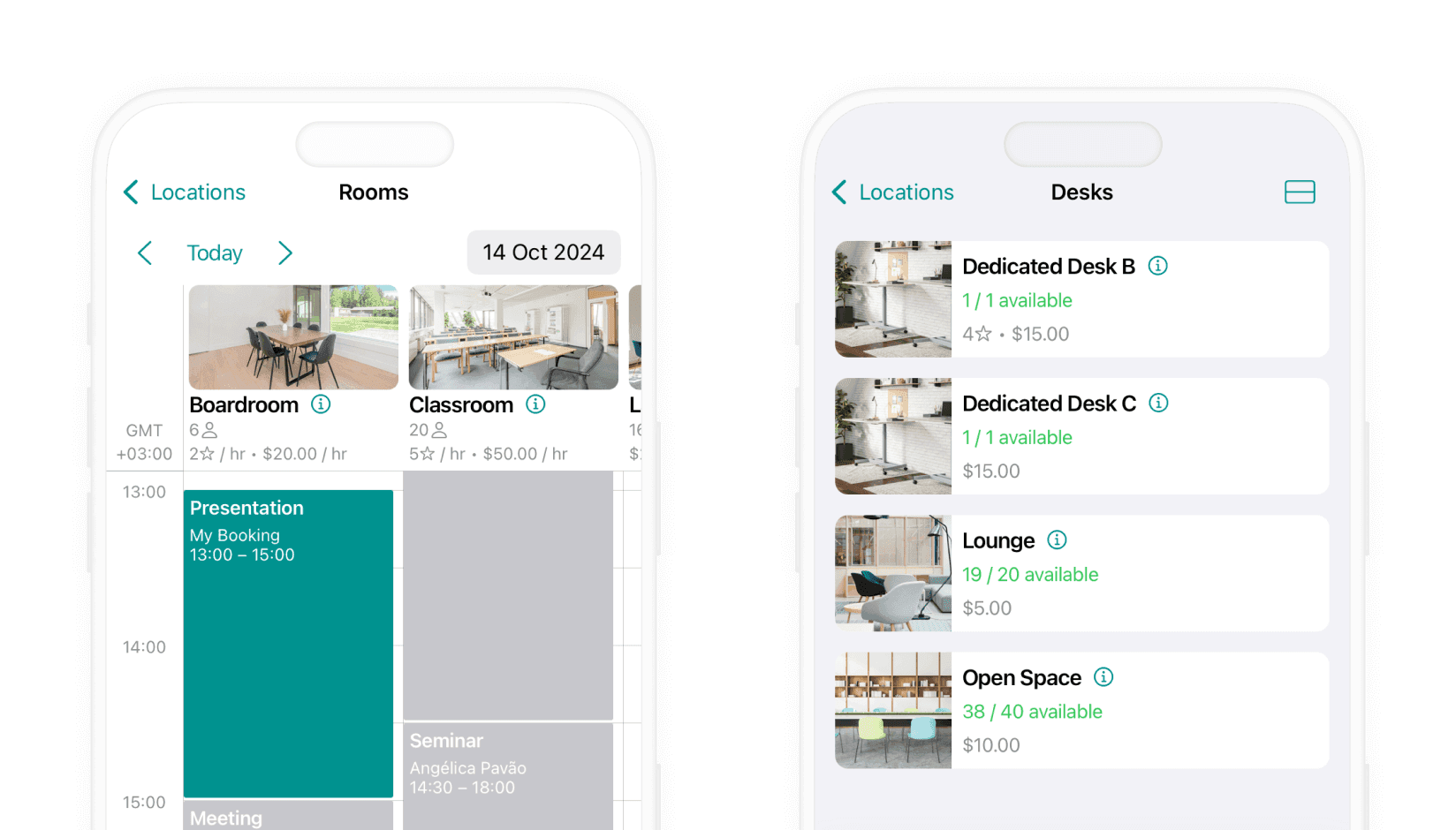 Spacebring desk booking system for coworking spaces