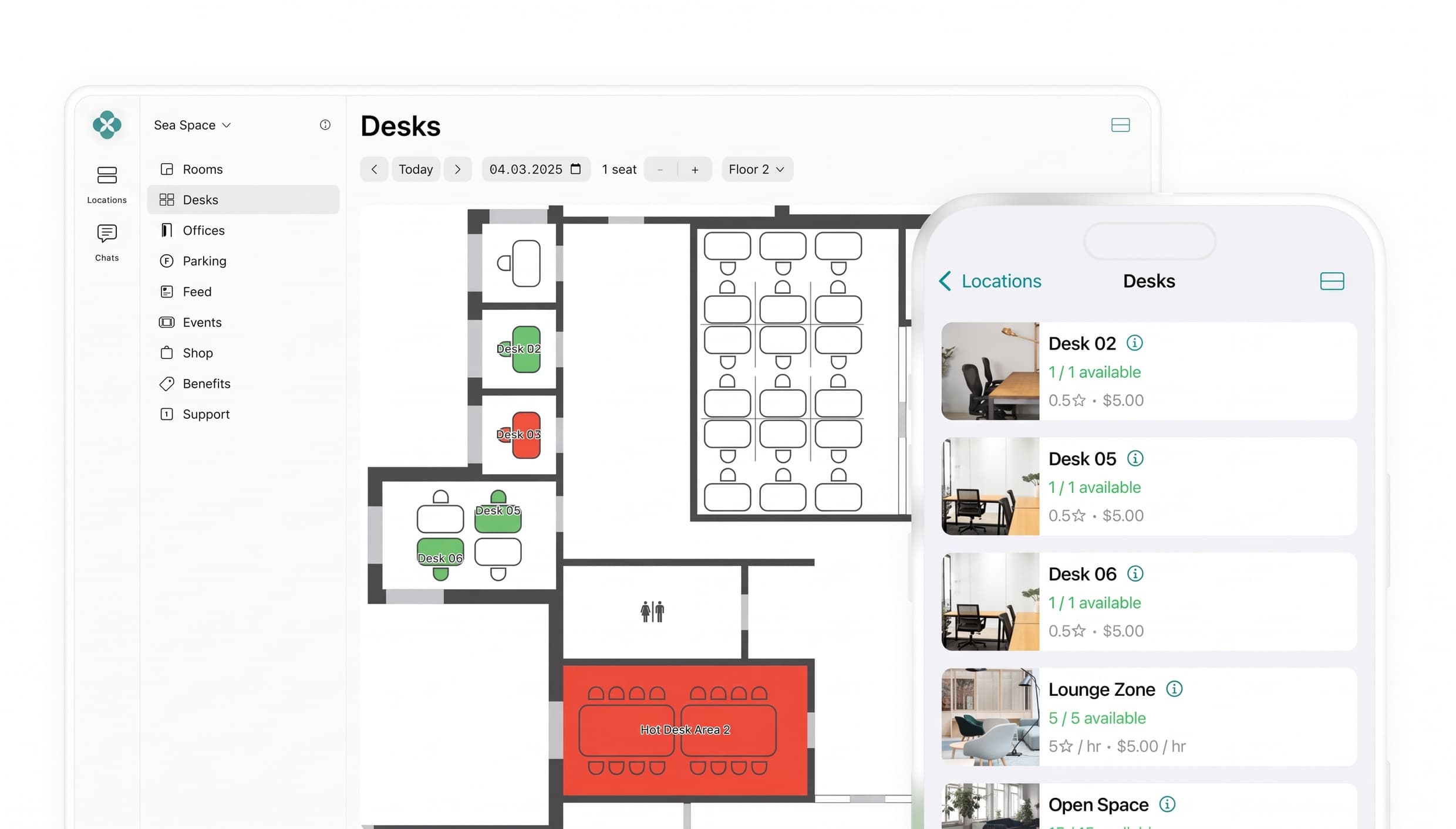 Spacebring desk booking software