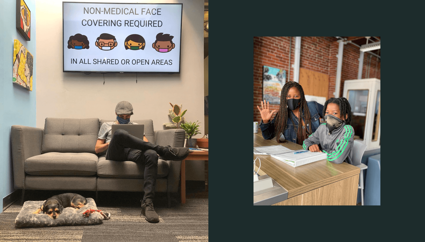 Members working at BLANKSPACES coworking space