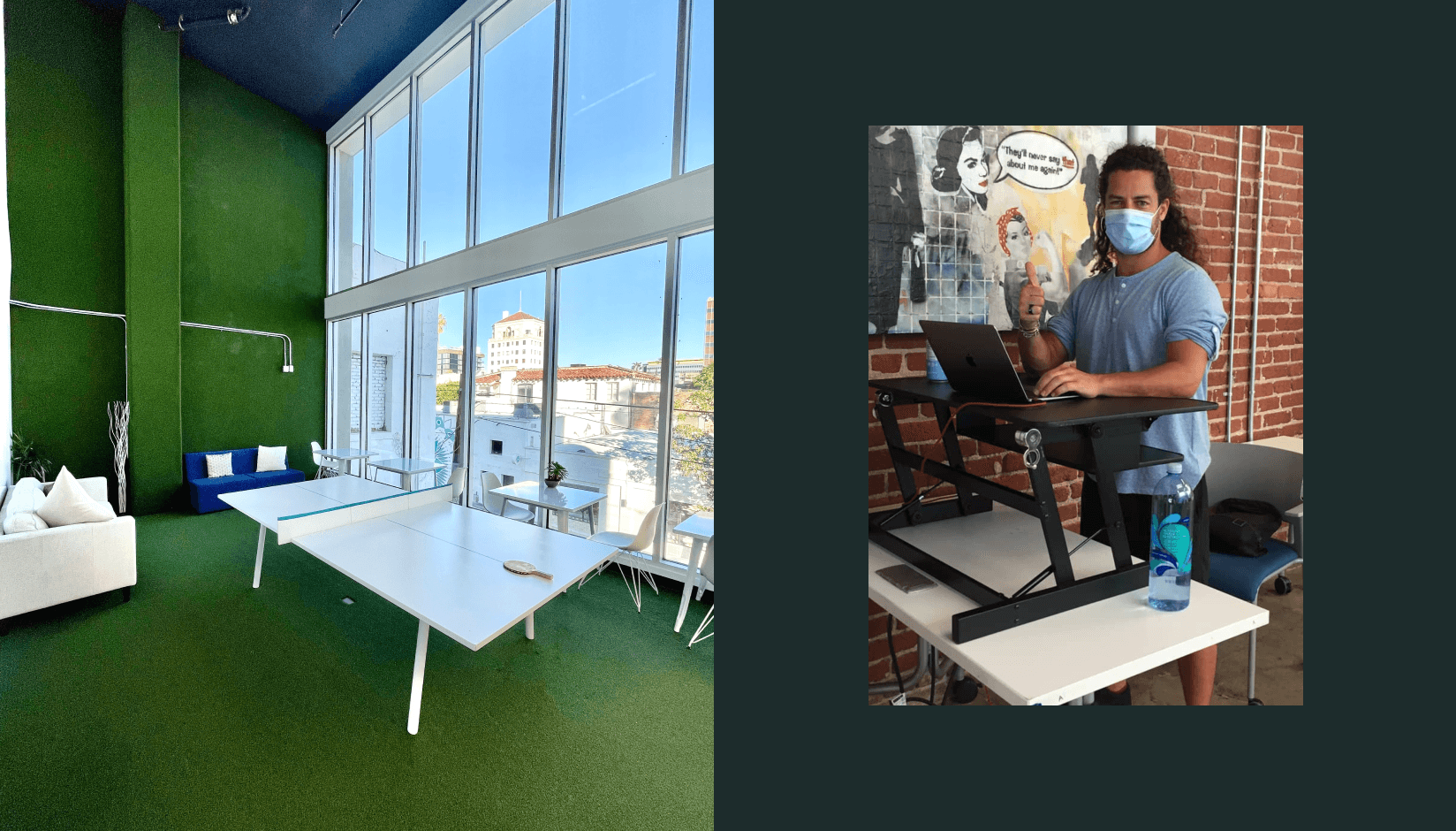 Work and fun facilities for members at BLANKSPACES coworking space