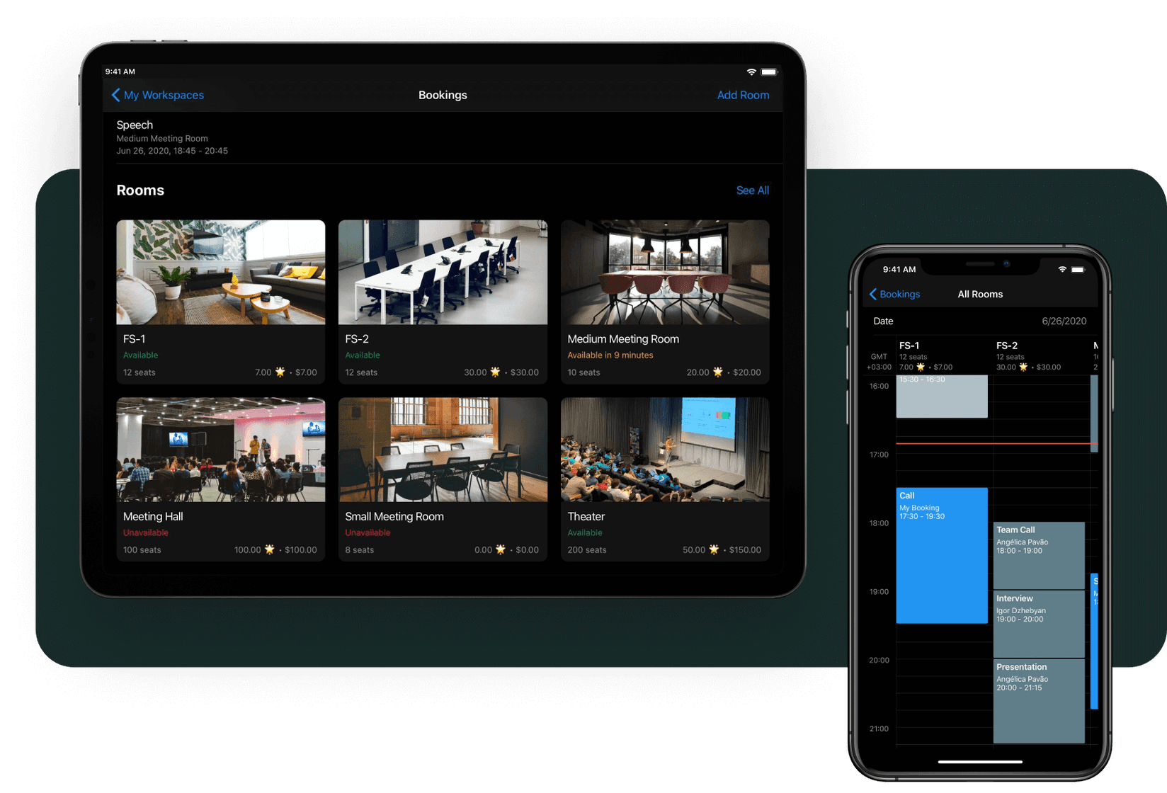 Spacebring meeting room booking system for coworking spaces