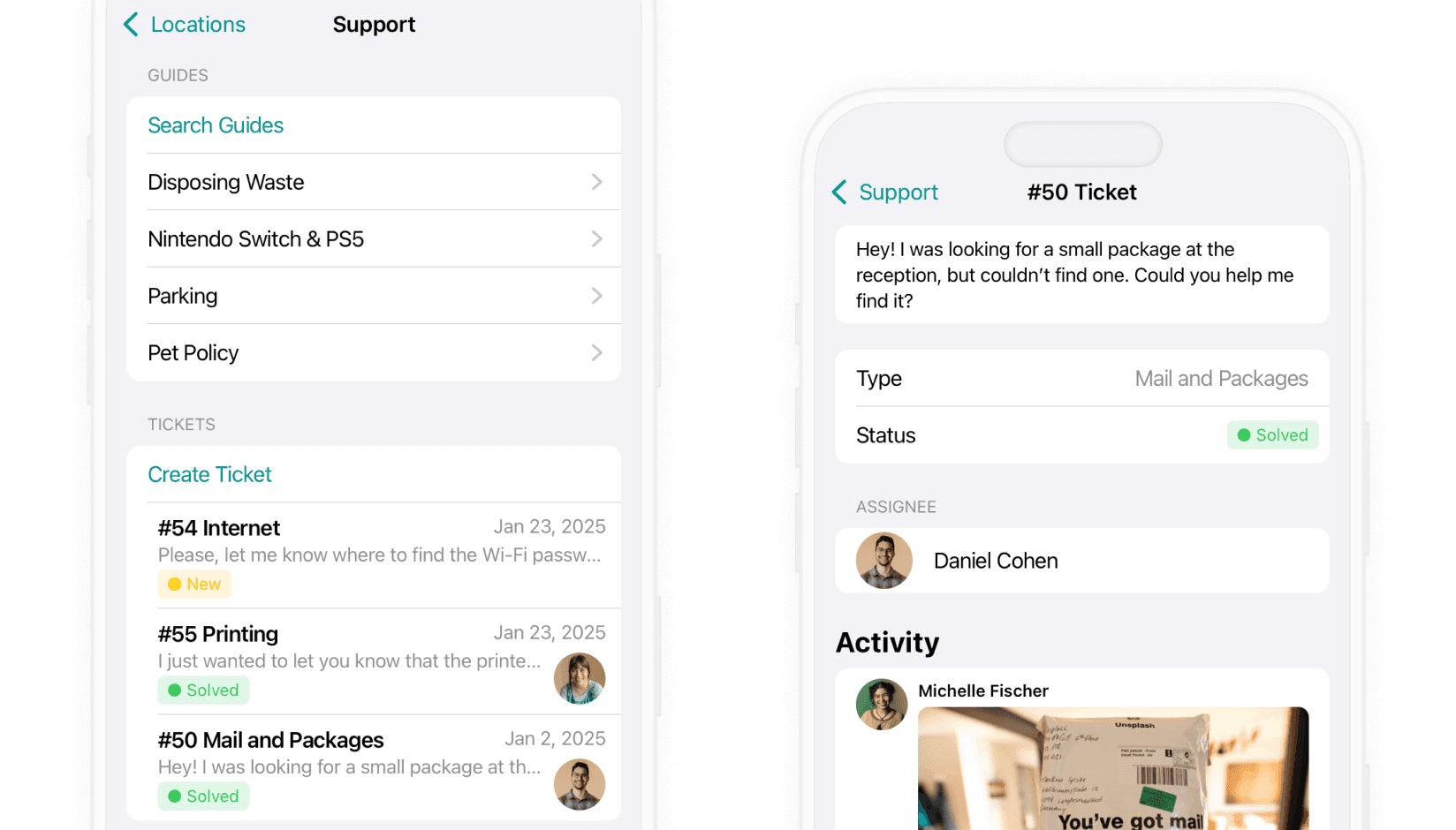 Member support system on Spacebring coworking space management platform