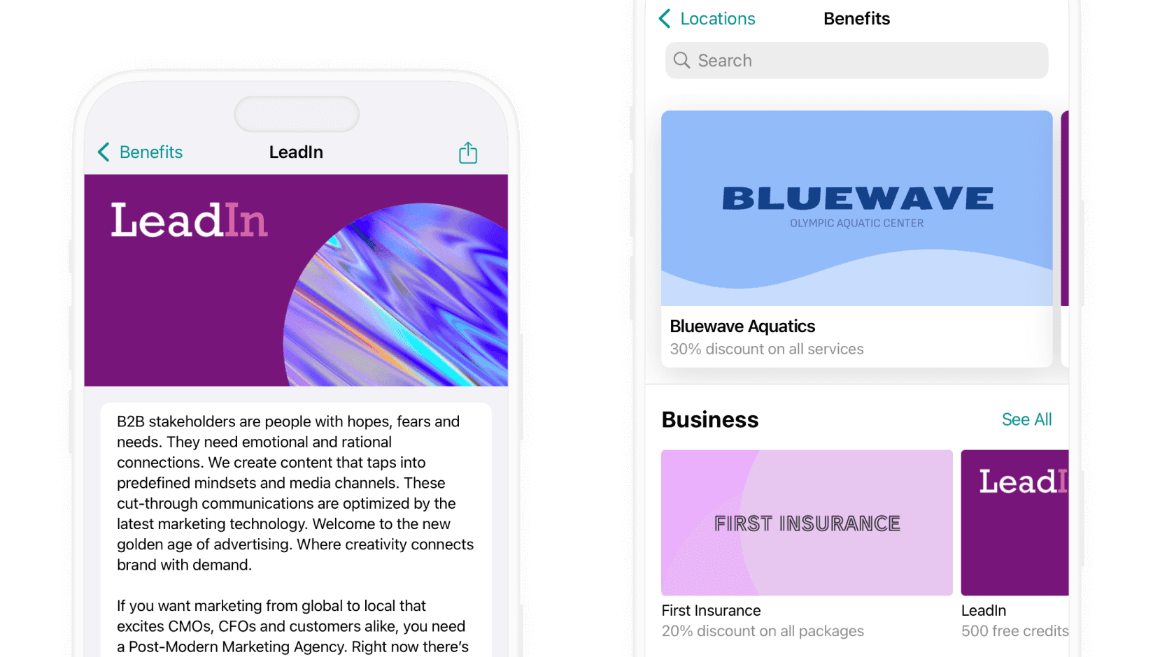 Benefits Catalog on Spacebring coworking space management software