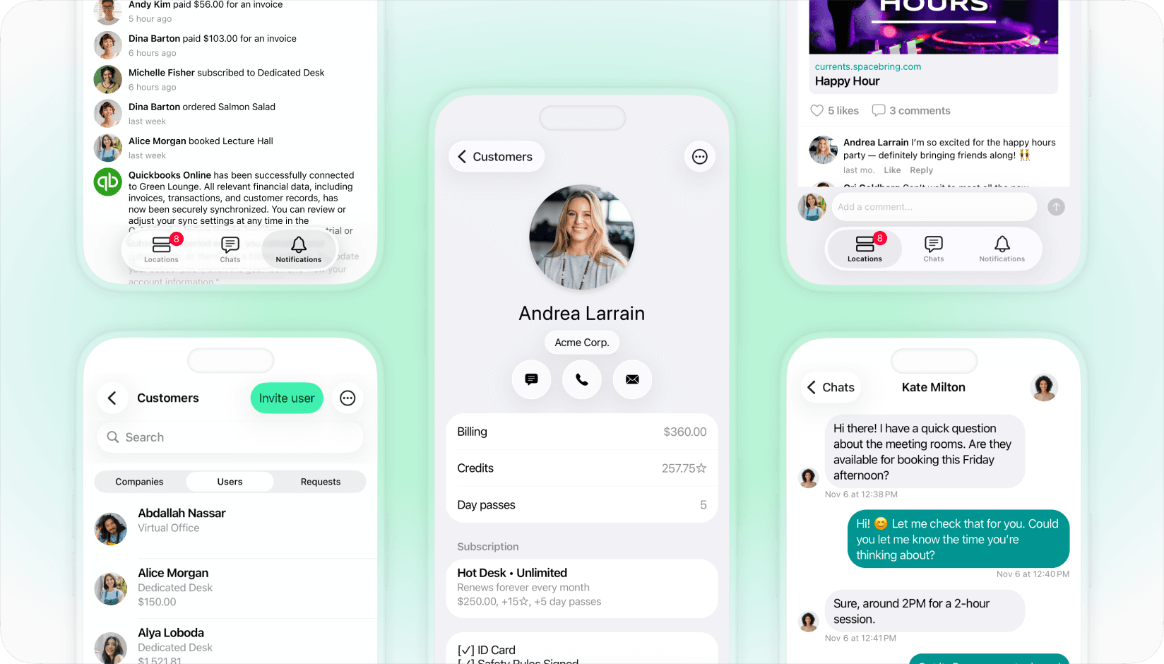 Spacebring admin mobile app