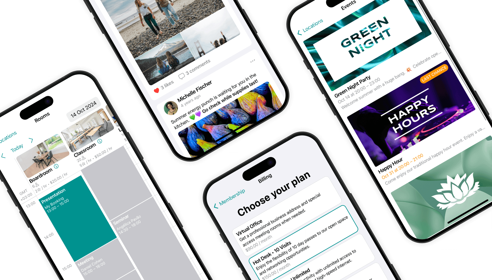 - Spacebring Mobile app for co-working space management