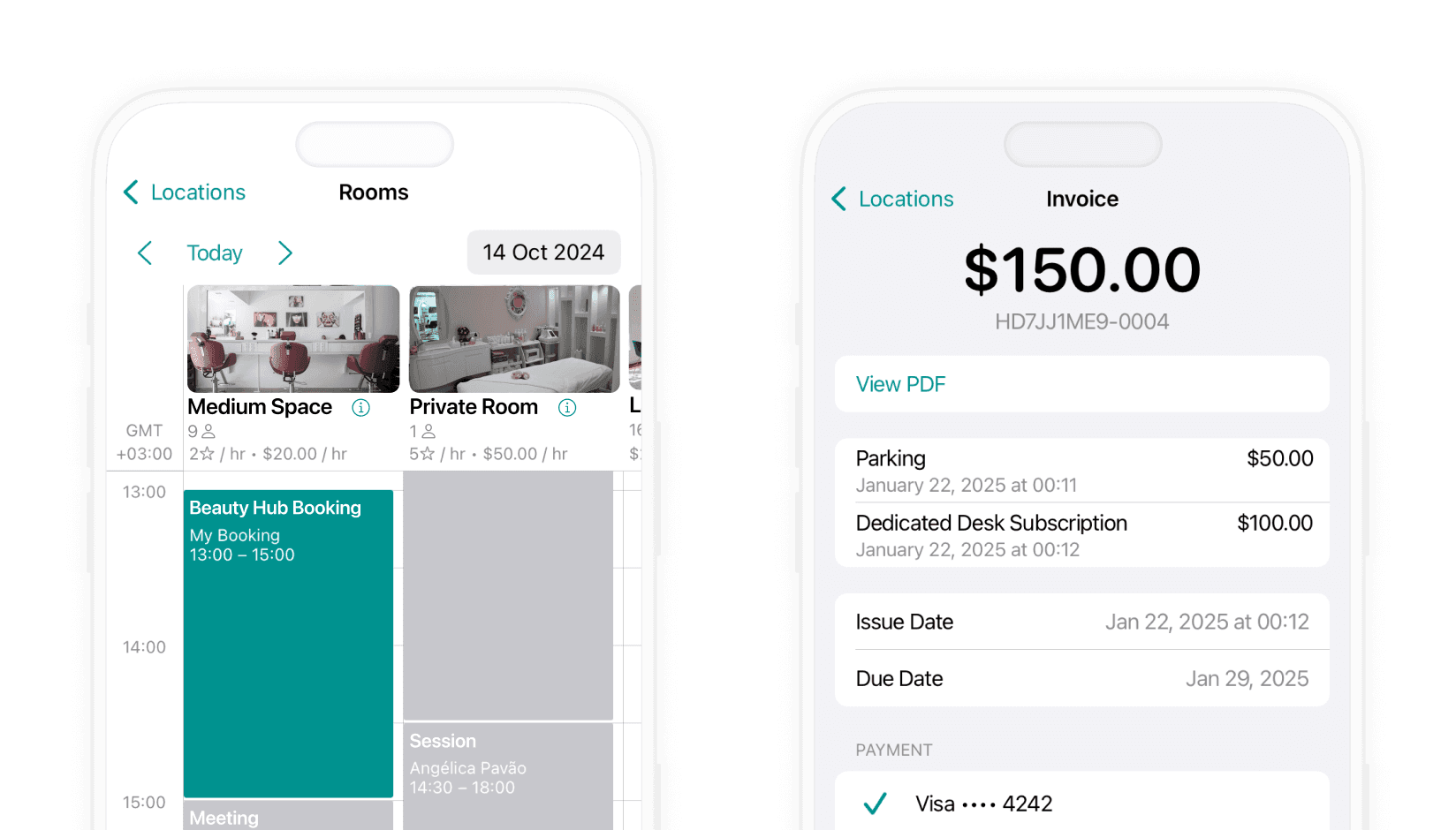 Software for salon suite rental management