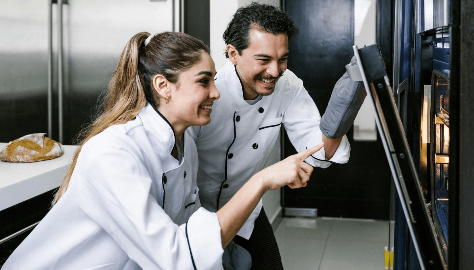 Members at the coworking kitchen