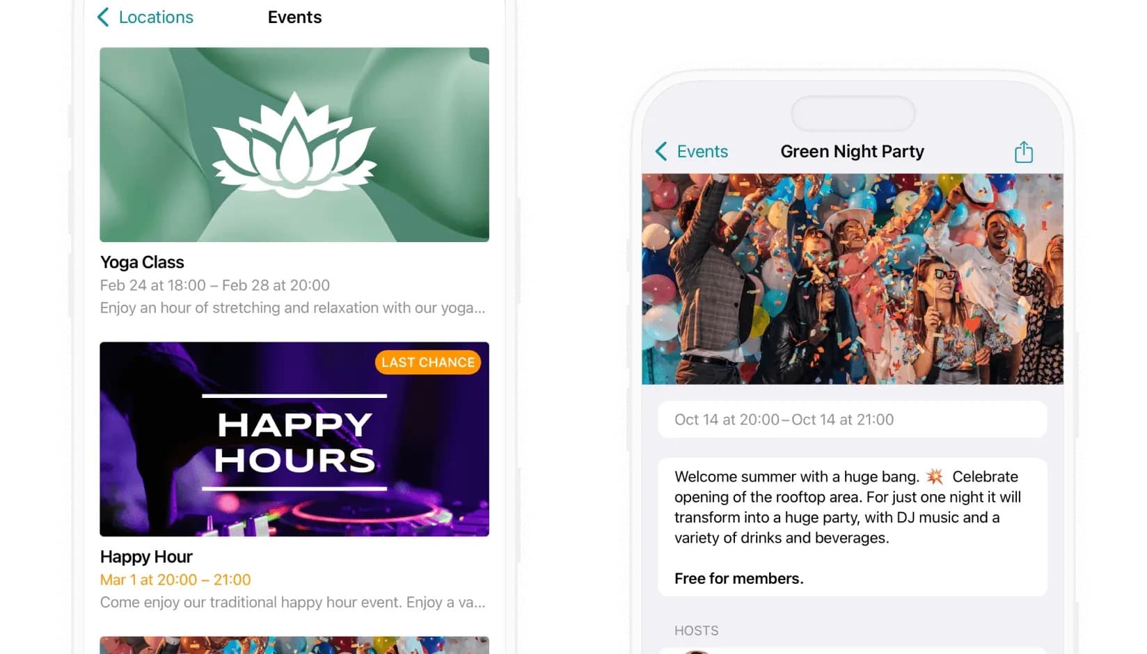 Events on Spacebring coworking space management software