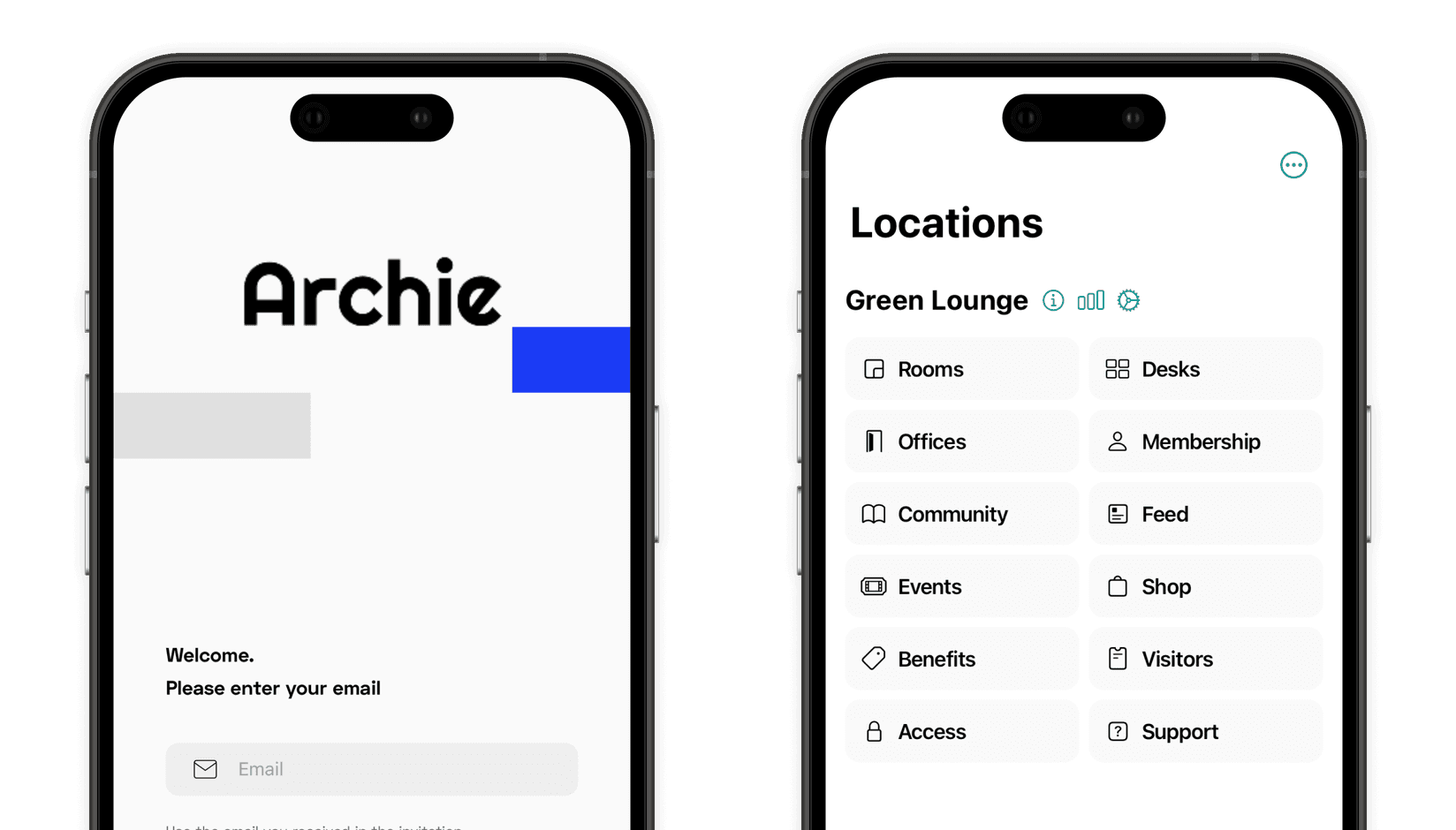 Spacebring mobile apps are for members, nonmembers and administrators while Archie offers only members' apps