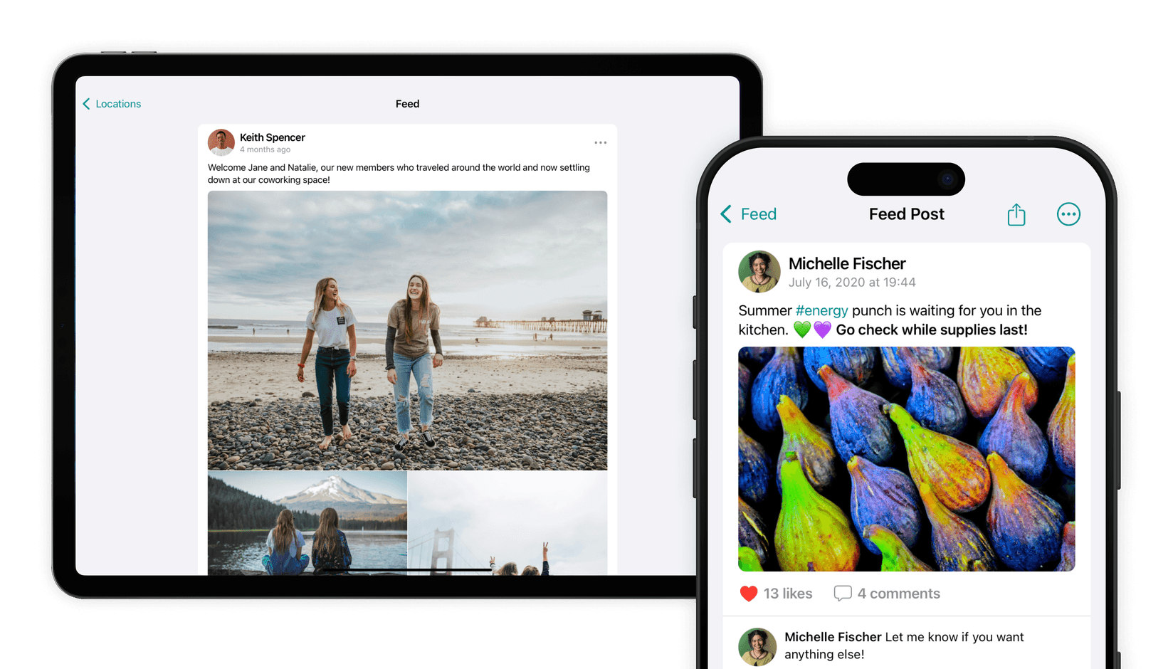 Feed and communication channel for coworking spaces: Spacebring workspace management software