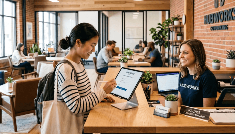 How to set up visitor management in a coworking space