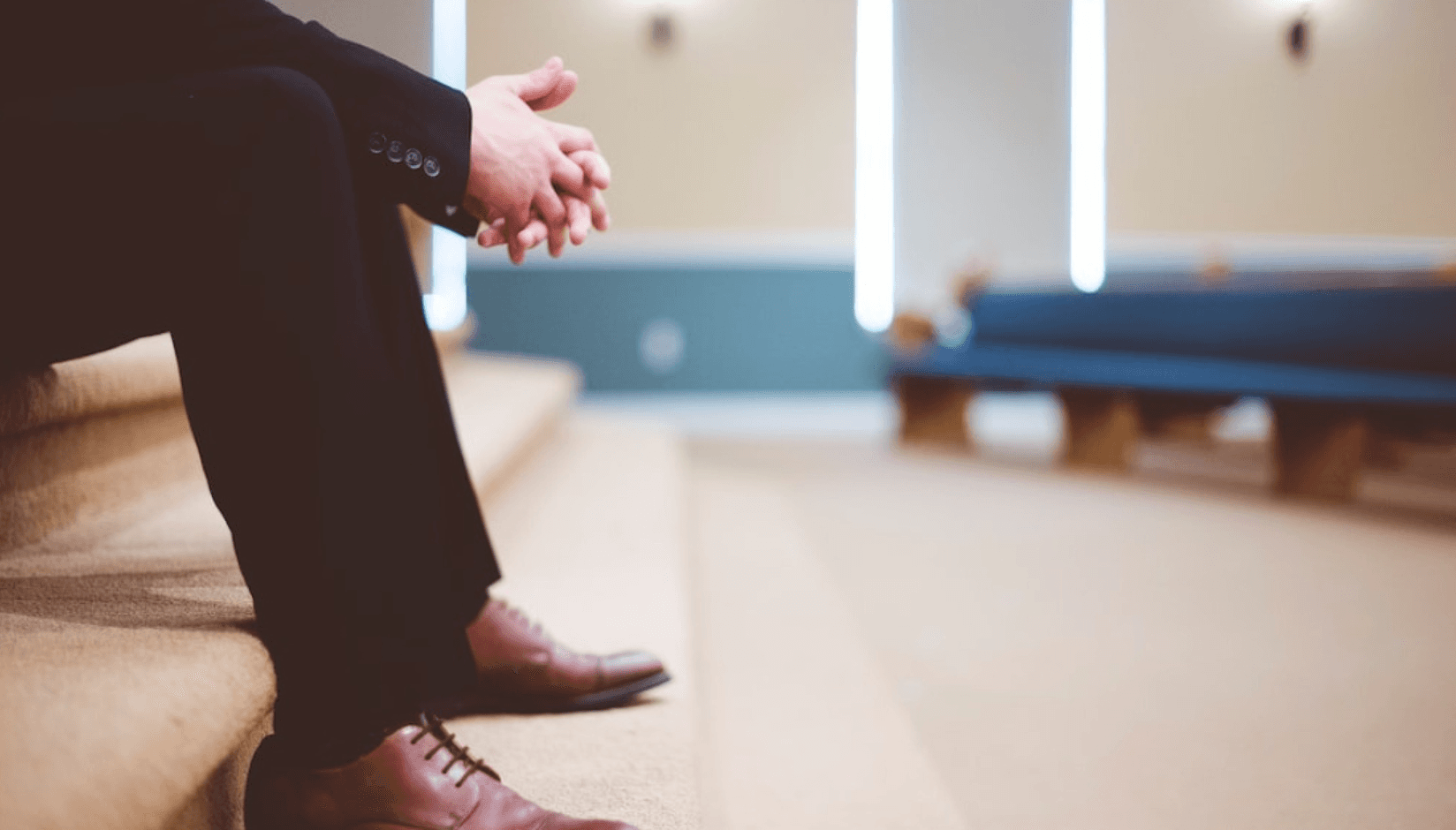 waiting visitor at a coworking space