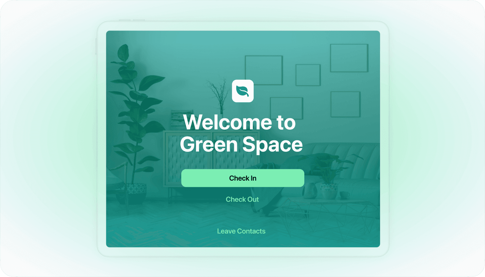 visitor check in display - Spacebring coworking space software